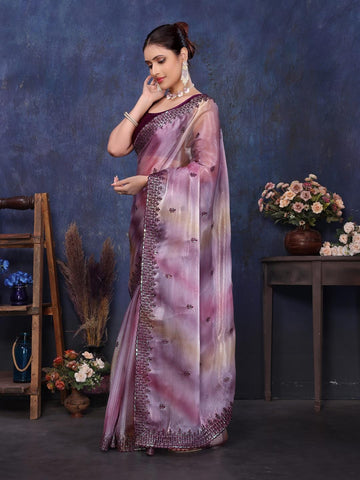 Ethnic Motifs Zari Woven Design Banarasi Saree
